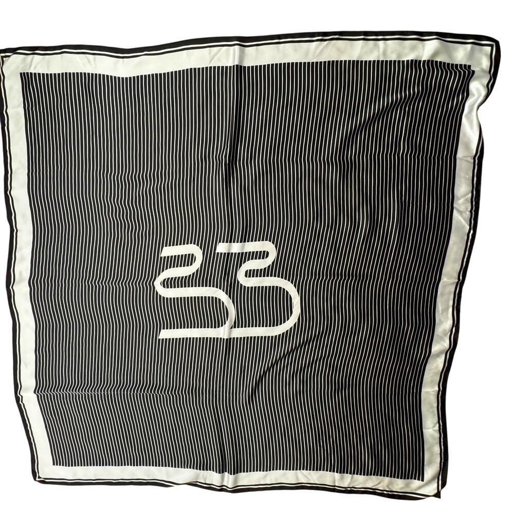Large Black/White Lined Scarf